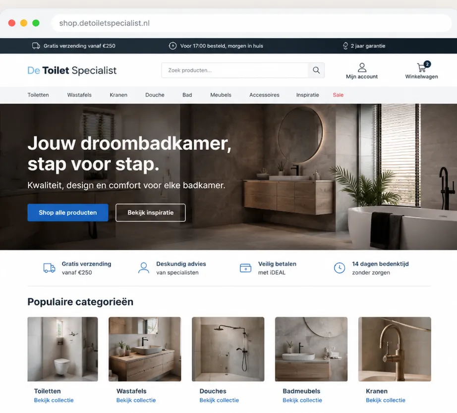 Bekijk het webshop-voorbeeld